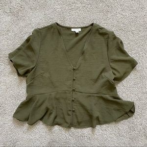 Topshop Peplum Blouse